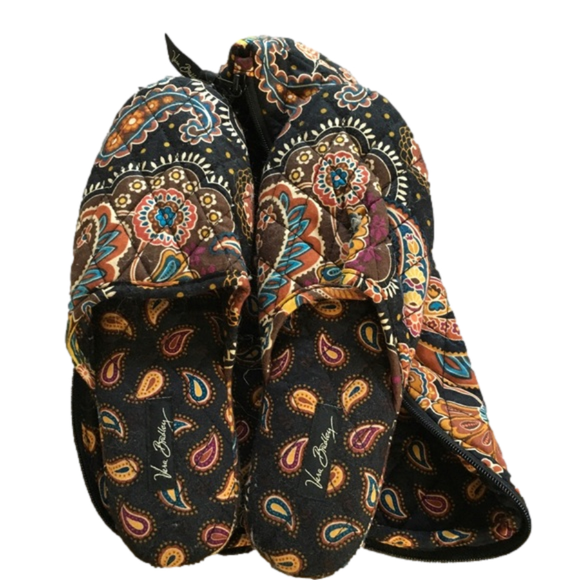 Vera Bradley Shoes - Vera Bradley Kensington House Shoes Slippers with Zippered Pouch size 7-8